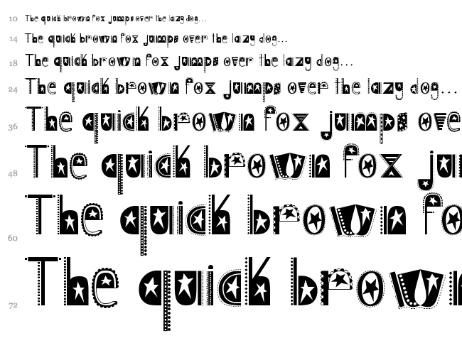 Captain A font waterfall